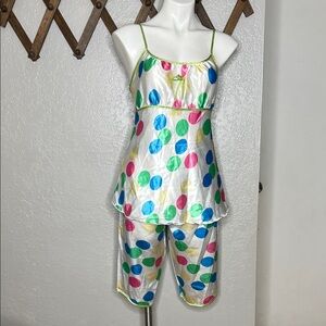 Vintage women’s Colorful Polka Dot Pajama Set